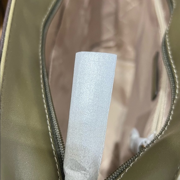 NWOT Michael Kors Center Stripe Morgan Large Tote Olive Multi - Picture 10 of 15